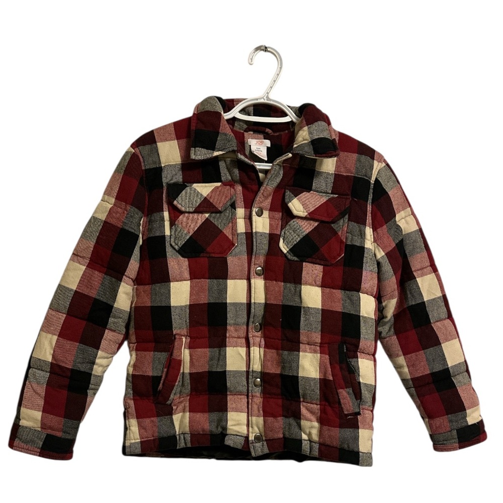 Joe Fresh Plaid Kids Jacket - Red and Black